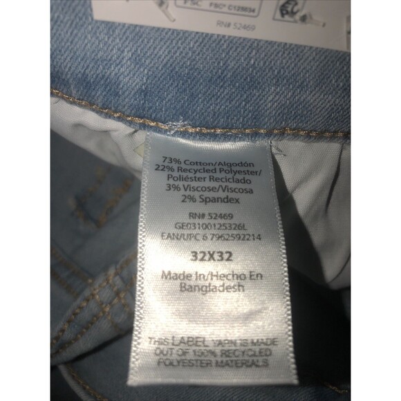 George Men's Regular Jeans Light Wash Blue Size 32 X32 - Picture 8 of 8